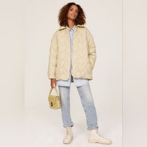 Rtr sz36 US 4-6 Sandro Gloriana Jacket heart print quilted jacket coat